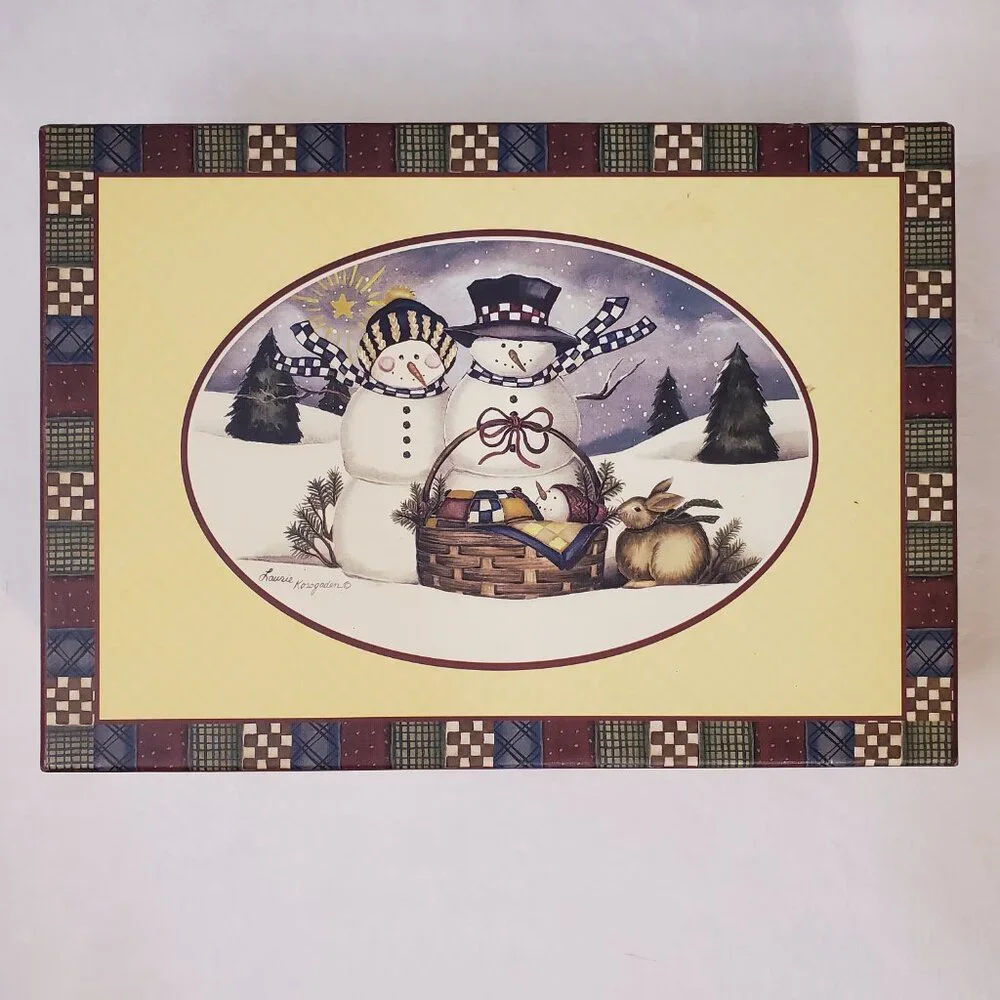 NWT New Seasons Snowman Cards & Stationery Box Set By Laurie Korsgaden